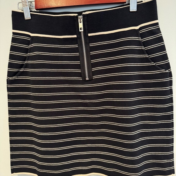 Rag & Bone Regan Skirt Mini Stripe Exposed Zipper Size M - Picture 3 of 9